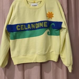 Celandine Yellow Graphic Sweatshirt